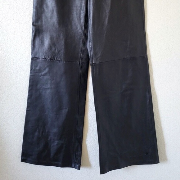 Reformation x Veda Black Kennedy Wide Leg Leather Pants - Picture 7 of 11